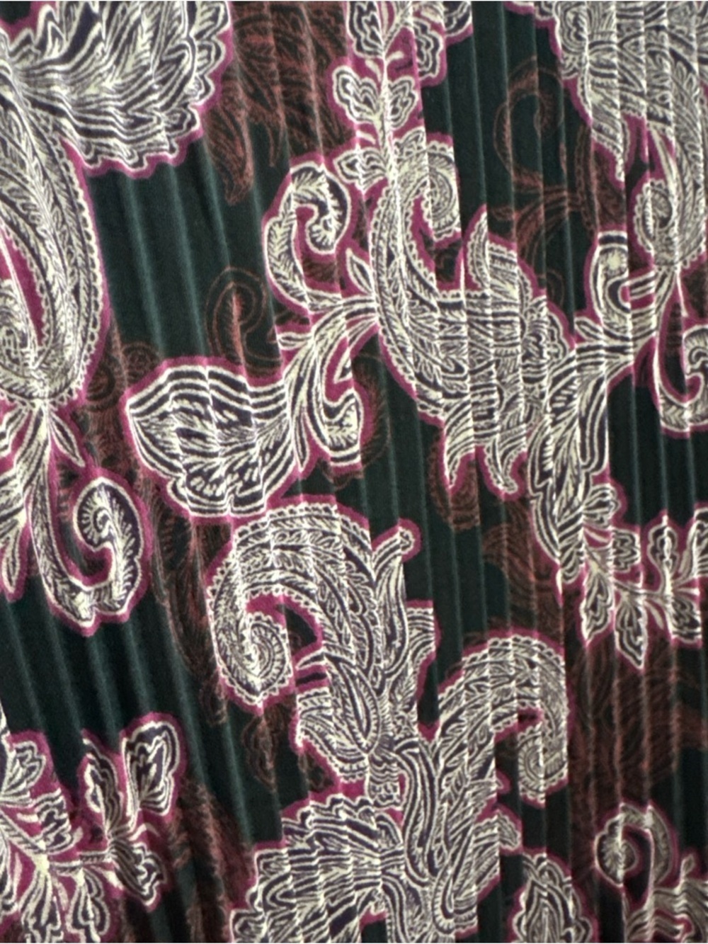 J Jill Wearever Collection Long Sleeve Patterned Pleated Front Dress Large - Picture 7 of 13